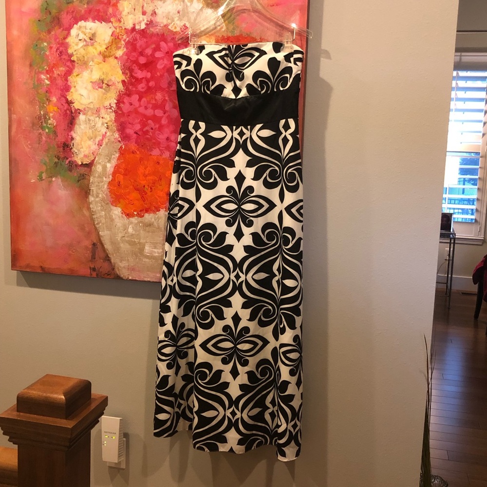 WHBM tuxedo maxi dress